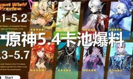 原神最新卡池爆料1月,新角色与限定武器即将登场！